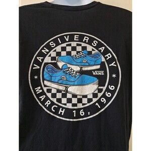 2016 Vans 50th Anniversary Mens' Black T Shirt Size XL